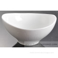restaurant hotel party catering banquet white white glazed shape oval bowl